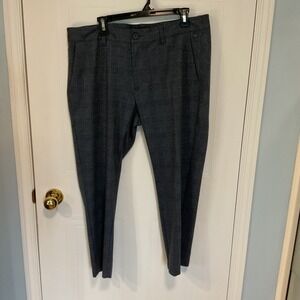 Only & Sons Mark Tapered Pants Mens 36x32 Blue Grey Excellent Grid Check Trouser